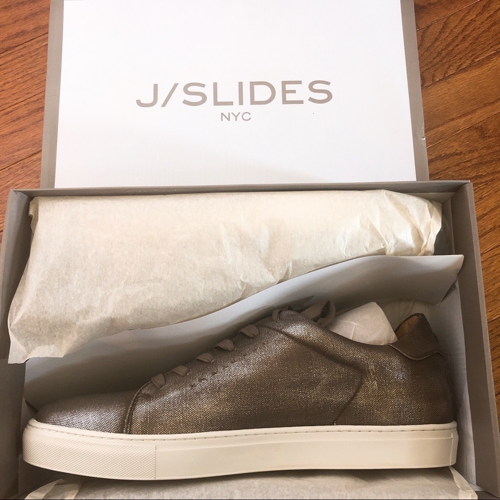 J/Slides Desmond Perforated Leather Sneaker - Picture 5 of 8